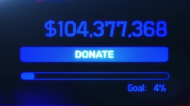 Donate button on charity website, crowdfunding, call to action, helping others