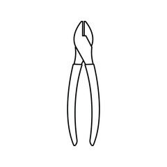 pliers icon. design about pliers sign. vector illustration