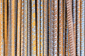 rusty construction rebar. Texture, background for designers