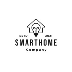 Smart home line logo. Vector template.