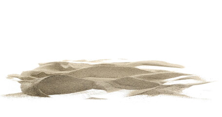 Fototapeta na wymiar Desert sand dune isolated on white background and texture