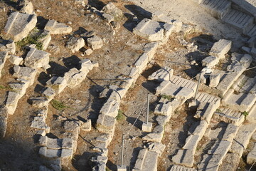 greek amphitheater to the Acropolis of Athens in Greece