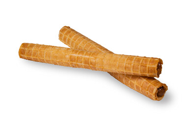 Cakes in the form of a tube. Cakes with a filling of boiled condensed milk.Use for labels, posters and web design.