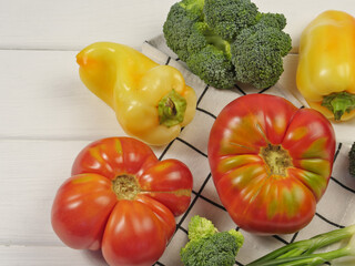 vegetables on a table