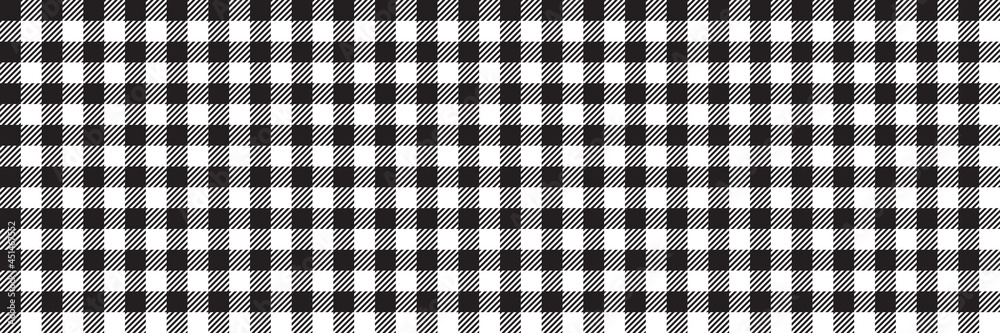 Poster horizontal black checked seamless design for pattern and background