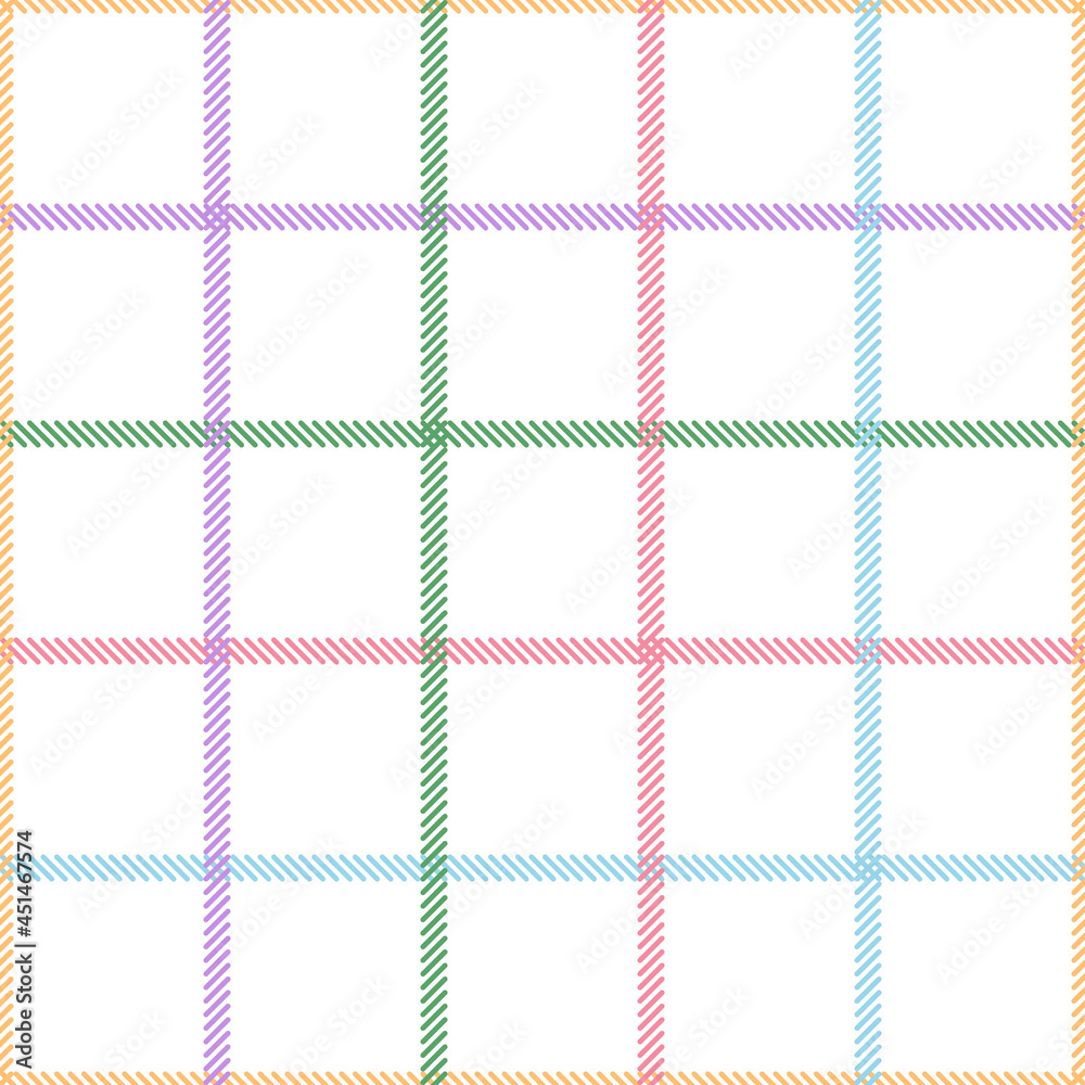 Poster pastel multicolored checked tattersall seamless design for pattern and background