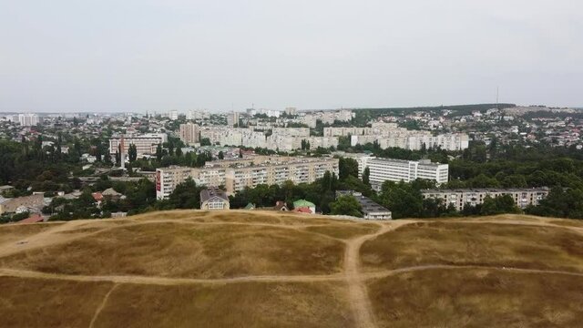 Simferopol view from Petrovsky Hills, Simferopol, Crimean Peninsula.