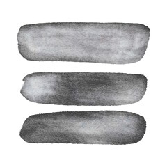 Hand drawing watercolor abstract gray stripes brush stroke. Use for poster, print, card, pattern, design, background