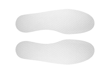 Orthopedic insole insulated on a white background.Orthopedic sports insoles.