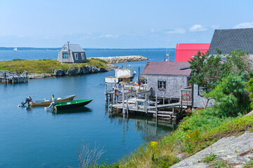 Fototapeta premium Blue Rocks community in Lunenburg District.