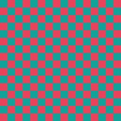 Blue and pink checkerboard pattern background. Check pattern designs for decorating wallpaper. Vector background.