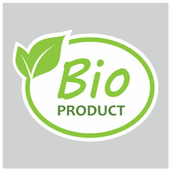 Bio product, emblem, sticker, logo.