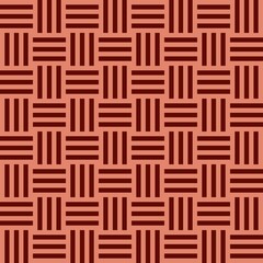 Brown Geometric background. Square weave parquet seamless pattern. Abstract background. Vector background. Floor pattern.