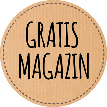 Button Gratis Magazin zerkratzt