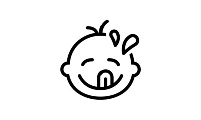 baby vector icon outline style eps8