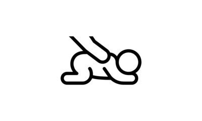 baby vector icon outline style eps8