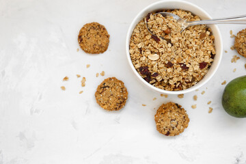 Granola, cereal, healthy breakfast