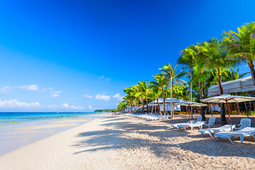 White sand beach Boracay island, Philippines
