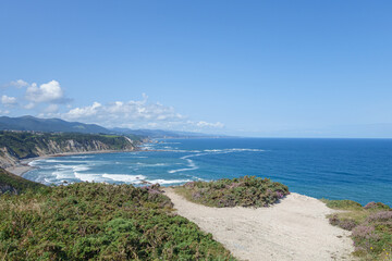 Fototapeta na wymiar Landscape of the Asturian coast from Cabo Vidio. Spain