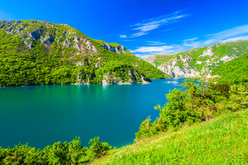 Lake Piva or Pivsko Jezero, Montenegro