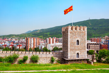 Skopje Kale Fortress, Skopje old town - obrazy, fototapety, plakaty
