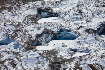 Everest mountain glacier in Himalaya, Nepal