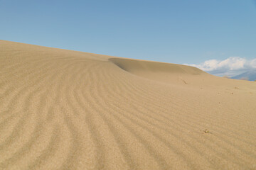 Sand Dunes In Desert. Dry climate, global warming