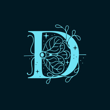 D letter logo in the astrological style.