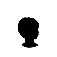 Silhouette face baby boy closeup