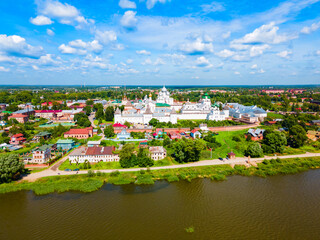 Obraz premium Rostov Kremlin aerial panoramic view, Russia
