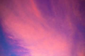 Sunrise with clouds, light rays and other atmospheric effect in summer morning