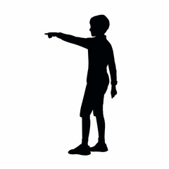 a boy body silhouette vector