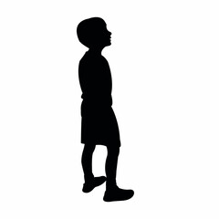 a boy body silhouette vector