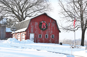 Wreath on Old Barn