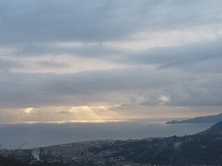 clouds over the mountains