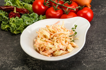 Vegetarian Cole slaw salad with cabbage