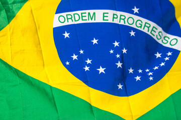 flag of brazil outdoors in Rio de Janeiro.