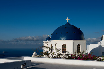 Blaue Kuppel Santorini