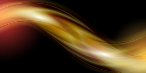 Abstract shiny color gold wave design element
