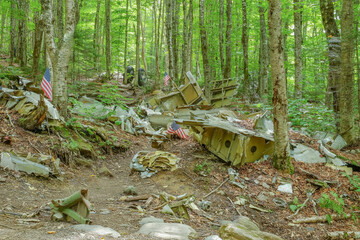 Crashed Wreckage of Military Strategic Nuclear Cold war B52 Bomber