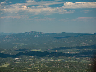 The town of Colorado Springs as seen from atop of Pikes Peak
