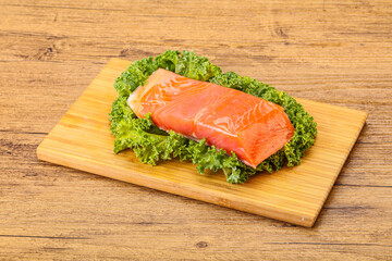 Salmon fillet slice for cooking