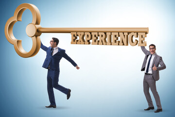 Experience and competence concept with key