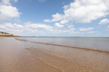 Quiet sandy beach on a sunny day
