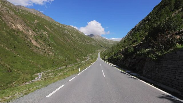 Famous Timmelsjoch High Alpine Road in the Austrian Alps also called Passo Rombo - travel photography