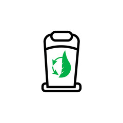 Natural green recycling clean icon