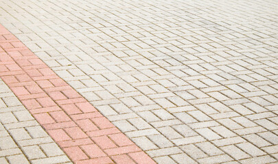 photo of correctly laid paving slabs, beautiful background