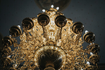 Closeup shot of a beautiful luxurious chandelier