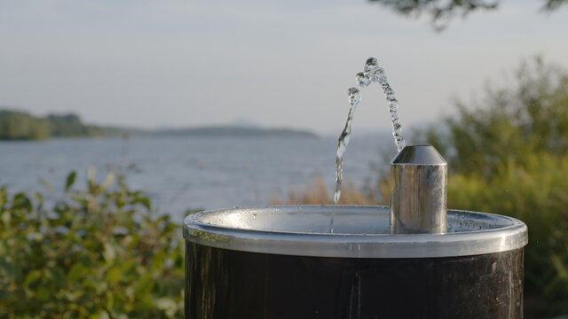 Water Splash And Drops Public Drinking Fountain Stream