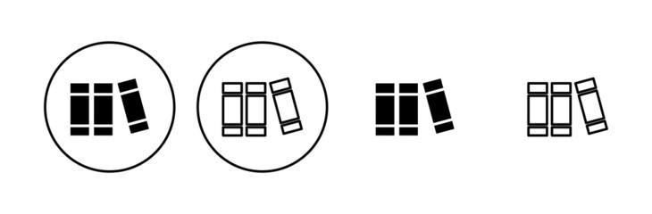 Library icon set. education icon vector